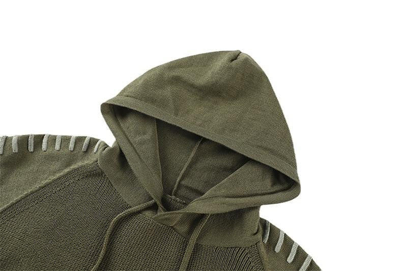 Men's Pullover Solid Color Patchwork Hooded  Sweater Casual Daily Outdoor