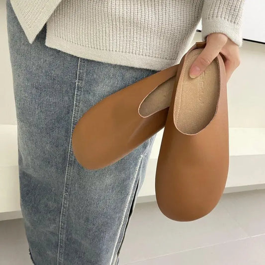 LetcloTM Damen Slipper aus italienischem Leder / Orthopädische Schuhe