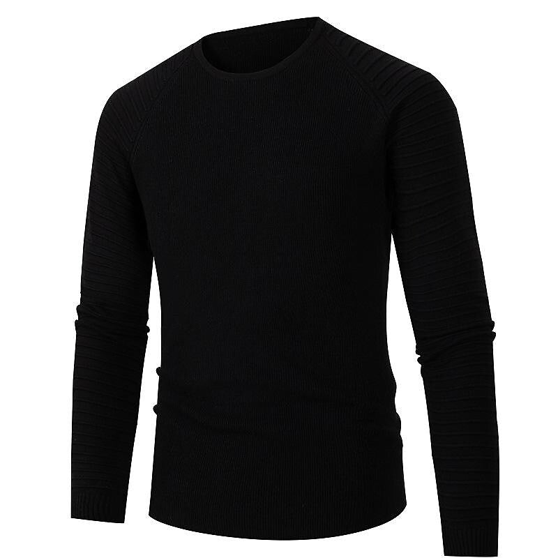 Men's Fashion Casual Crew Neck Raglan Sleeves Sweater