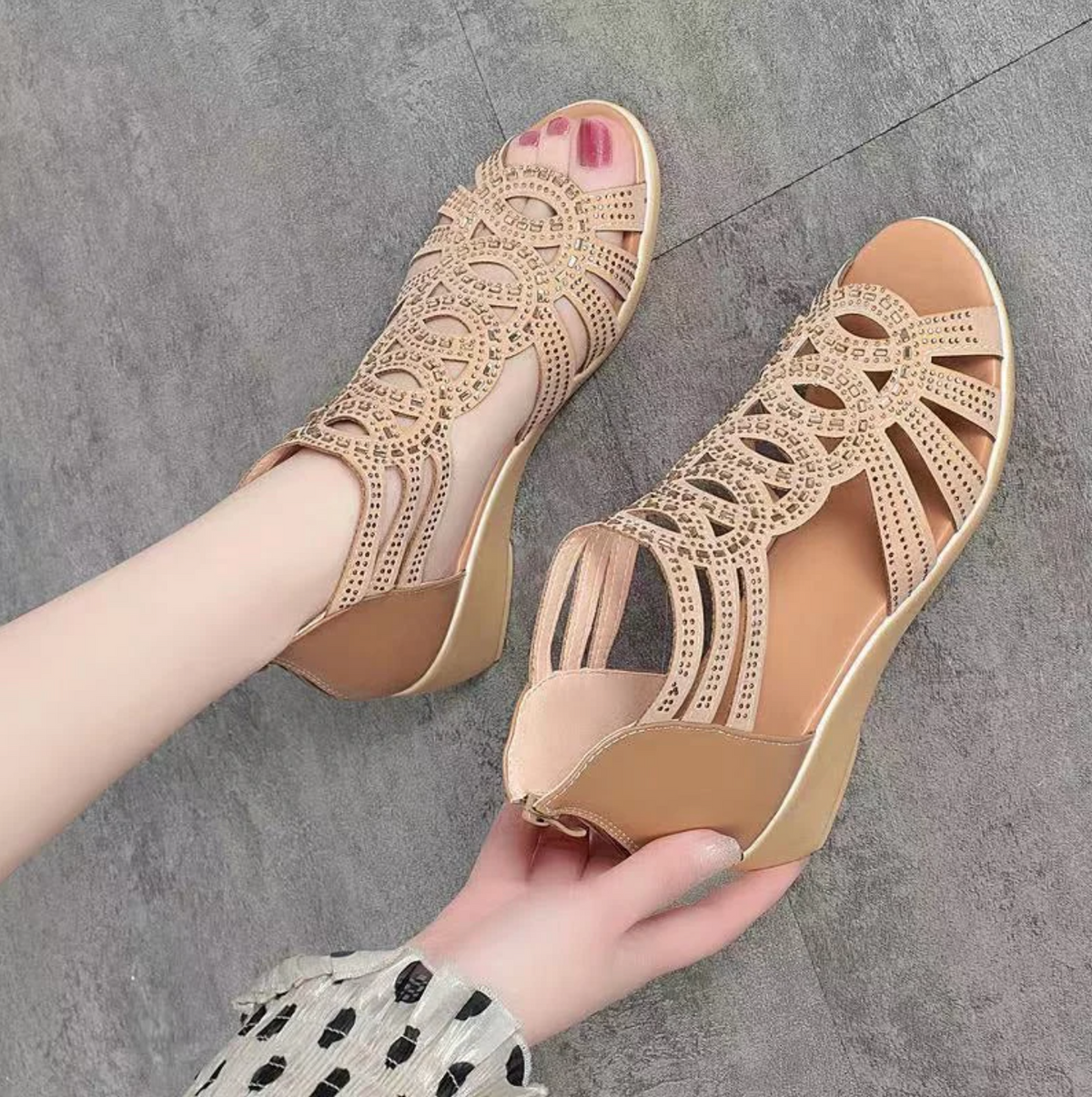🔥LETZTER TAG 60% RABATT🔥-DAMEN-WEDGES-SANDALEN