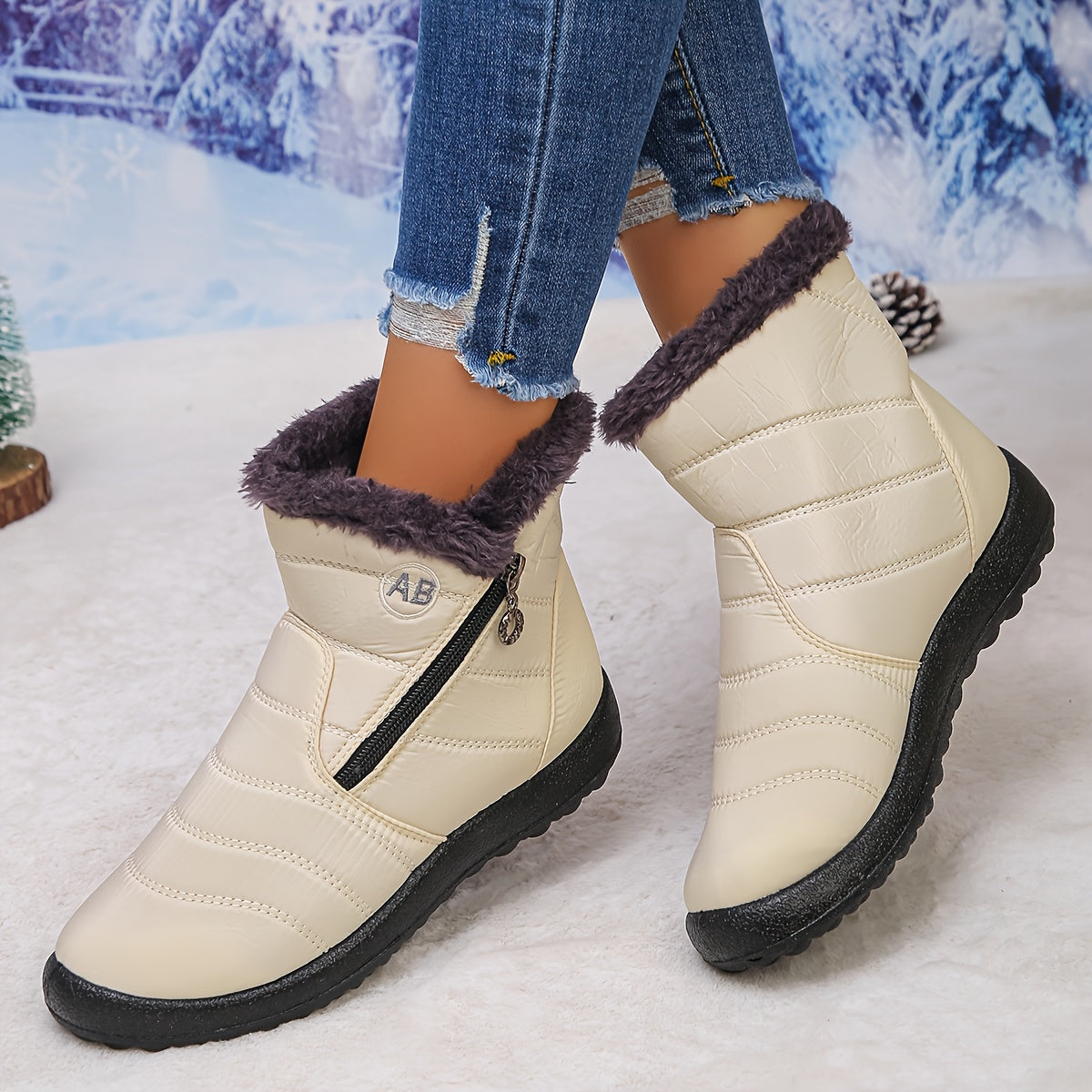 🔥Letzter Tag Aktion 50% RABATT - Damen gemütliche wasserdichte rutschfeste orthopädische Winterstiefel