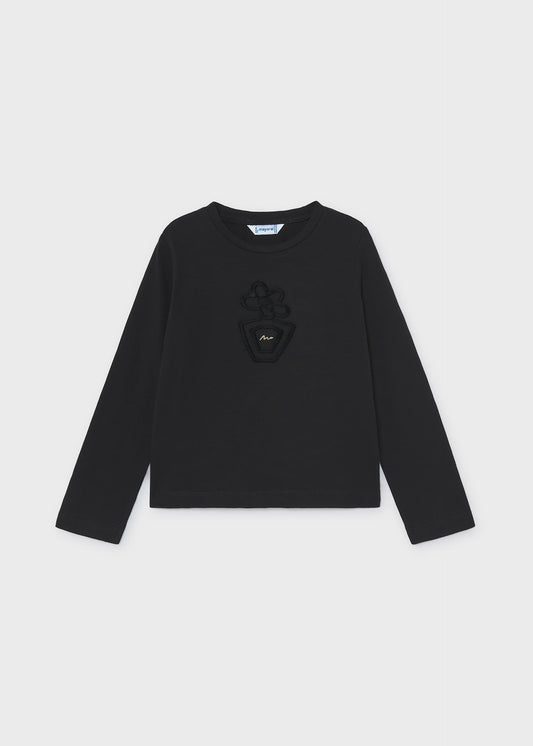 Basic floral T-shirt for girls