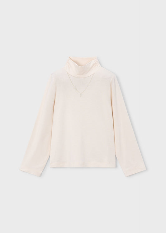Basic half-zip jumper for girls