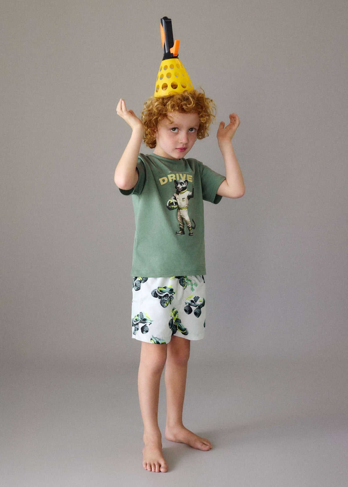 Bermuda print swim shorts boy