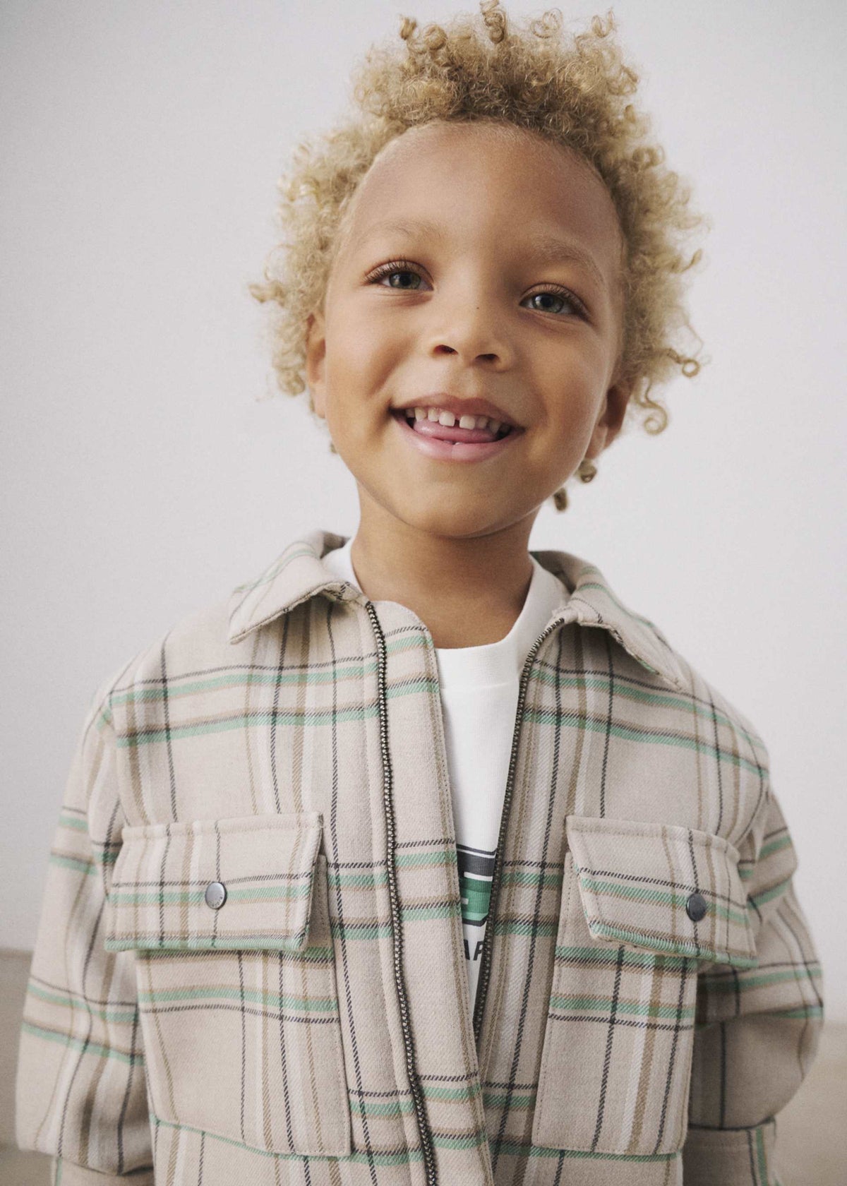 Jungen-Karo-Jacke