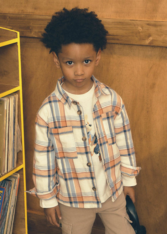Boy check overshirt