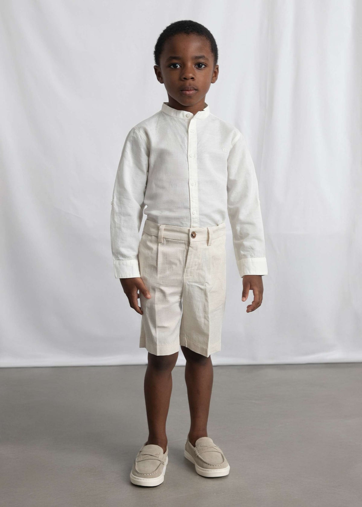 Boy long-sleeved linen shirt