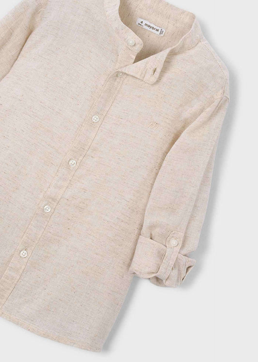 Boy long-sleeved linen shirt