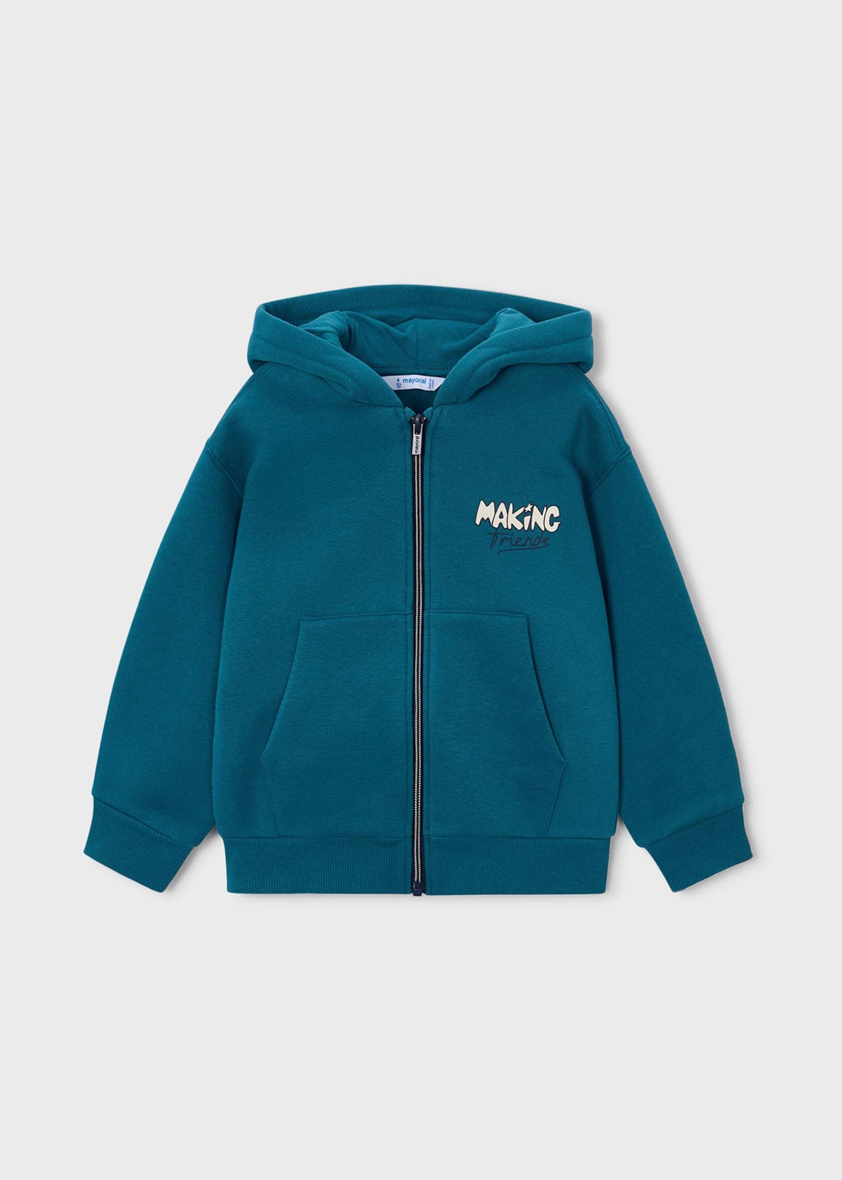 Boy Making Zip-up Hoodie