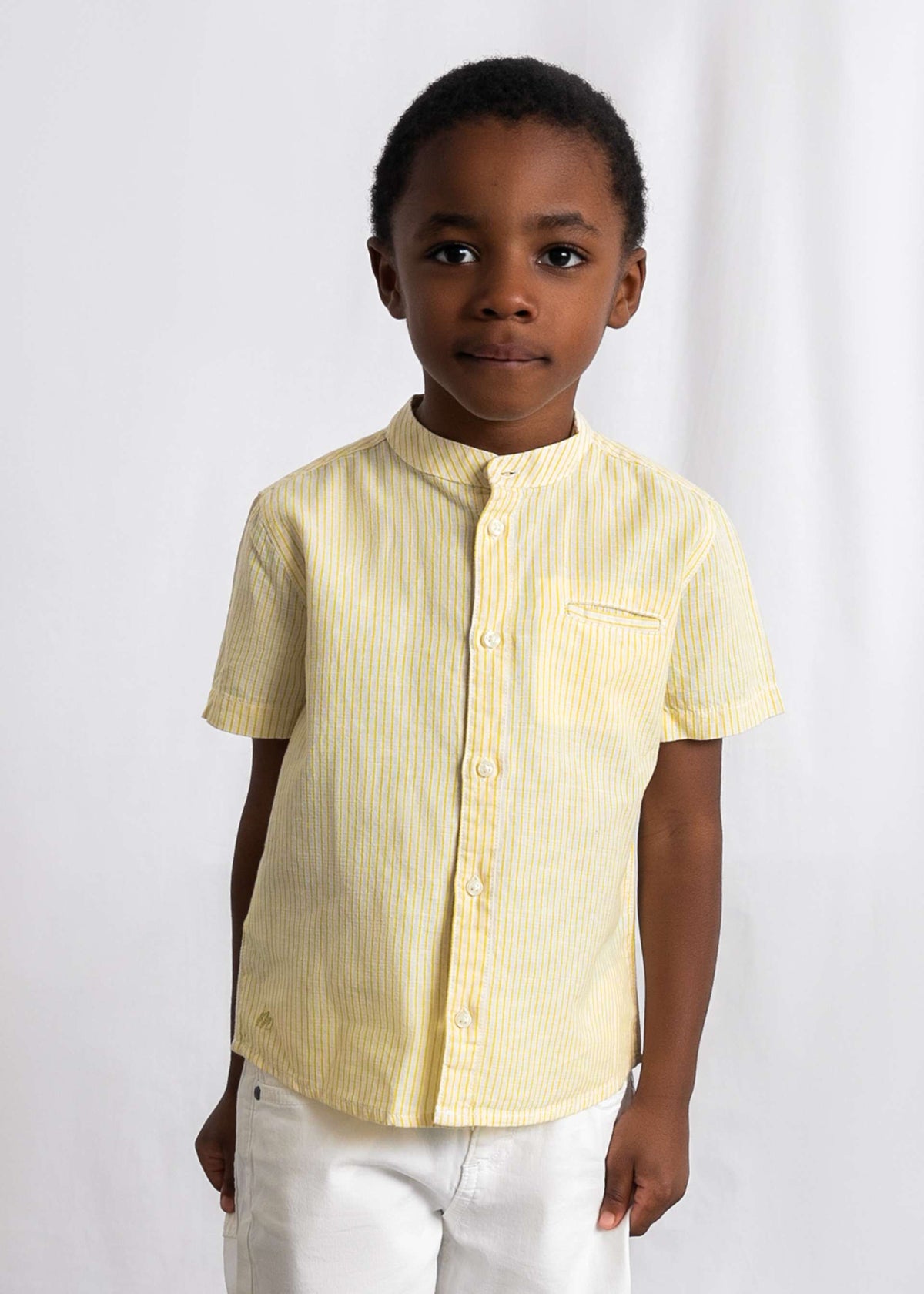 Boy mandarin collar shirt