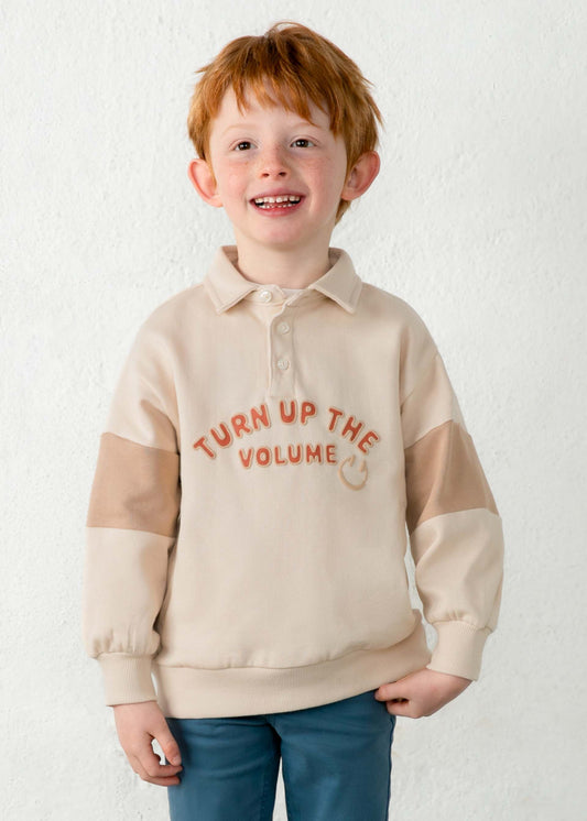 Boy polo collar striped jumper