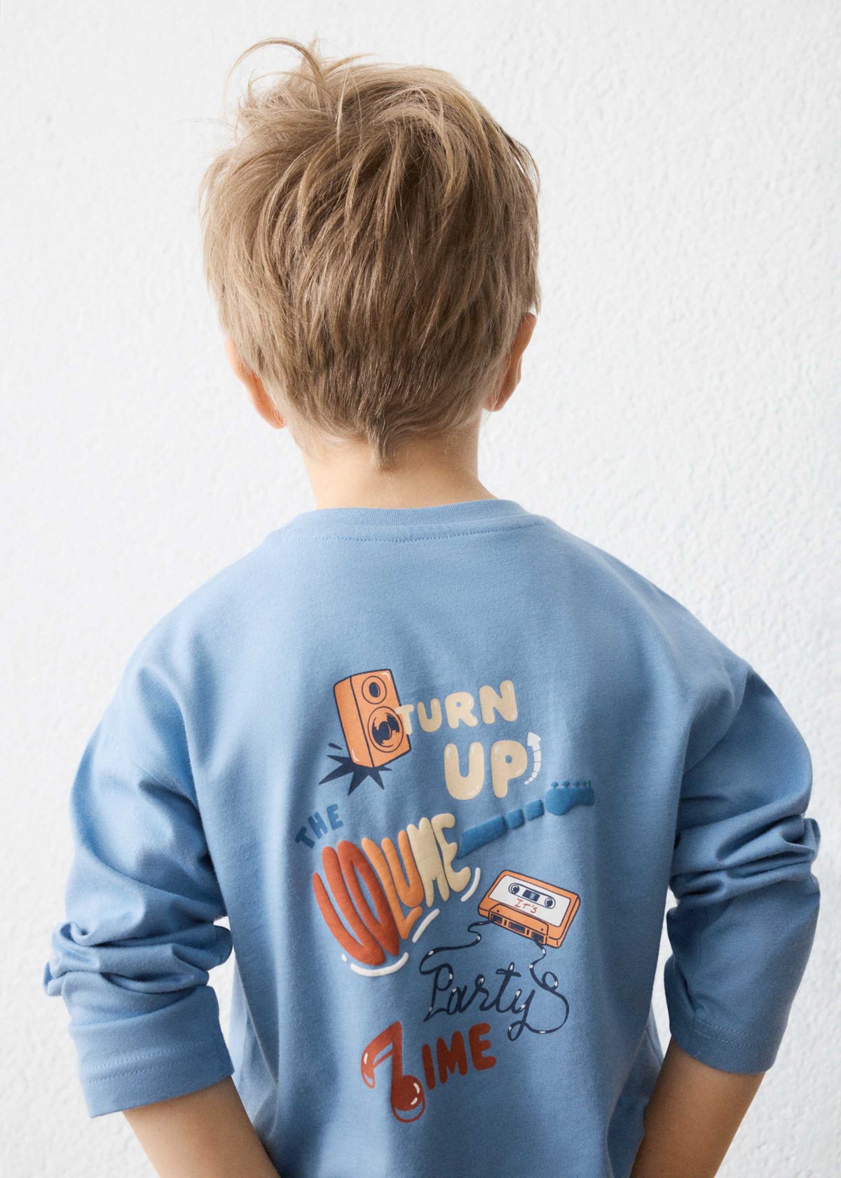 Boy screen print back t-shirt