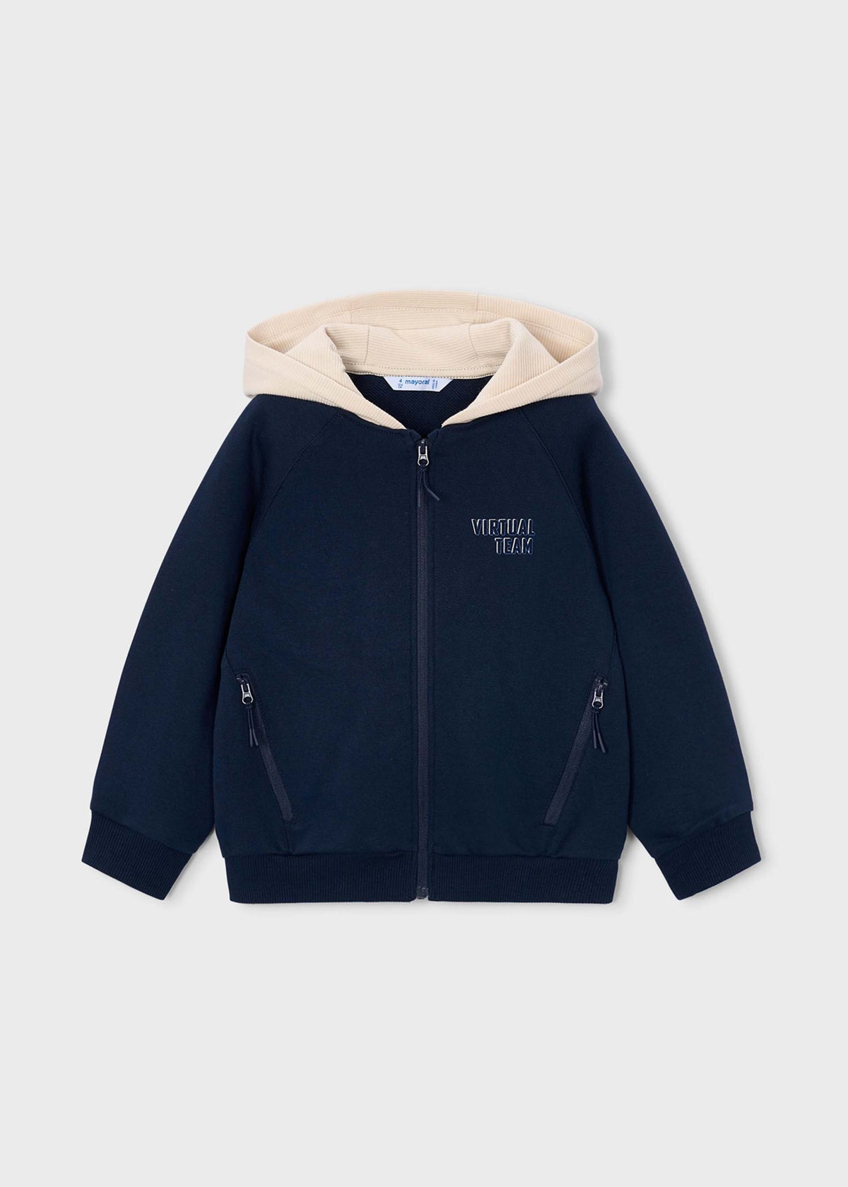 Jungen-Kapuzenjacke mit Reißverschluss
