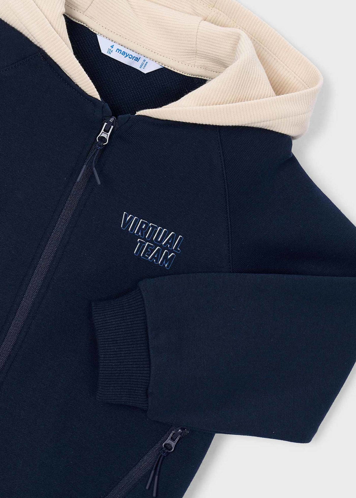 Jungen-Kapuzenjacke mit Reißverschluss