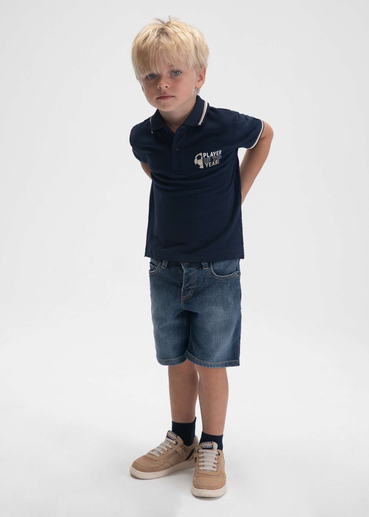 Boys basic denim shorts