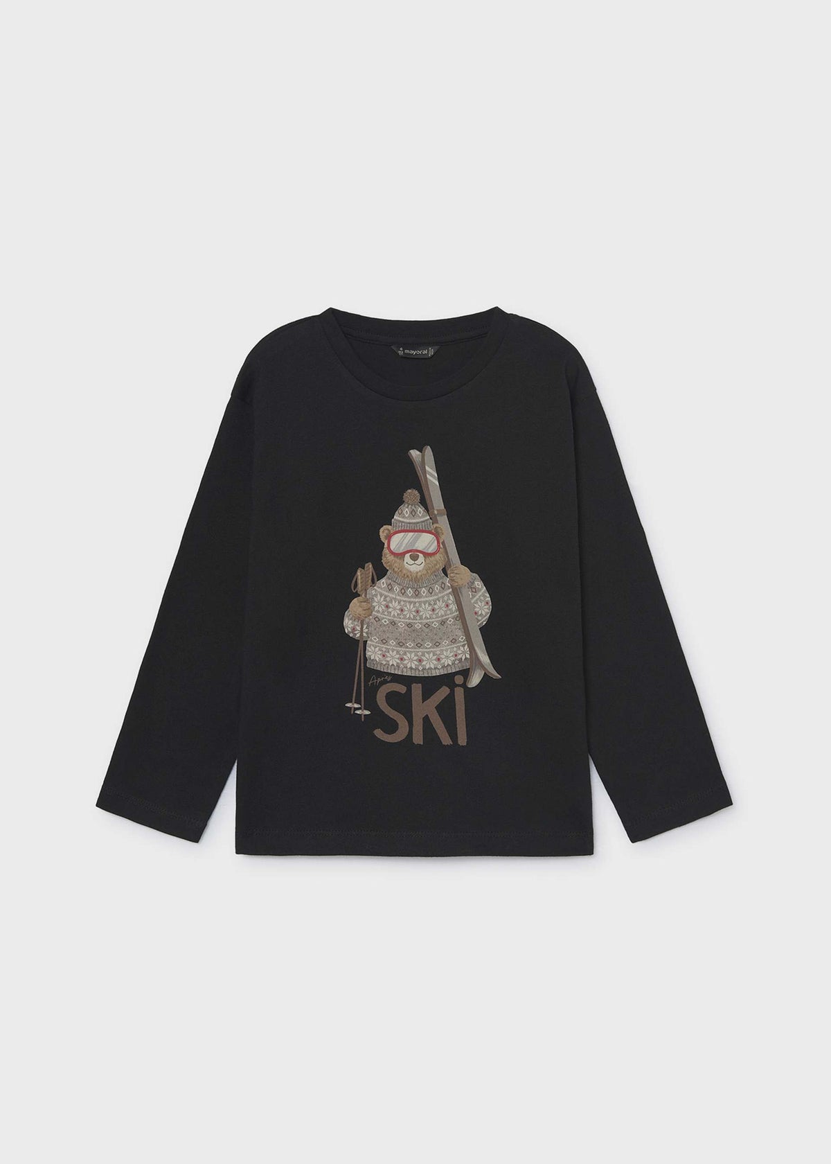 Ski-T-Shirt mit Bärenmotiv für Jungen