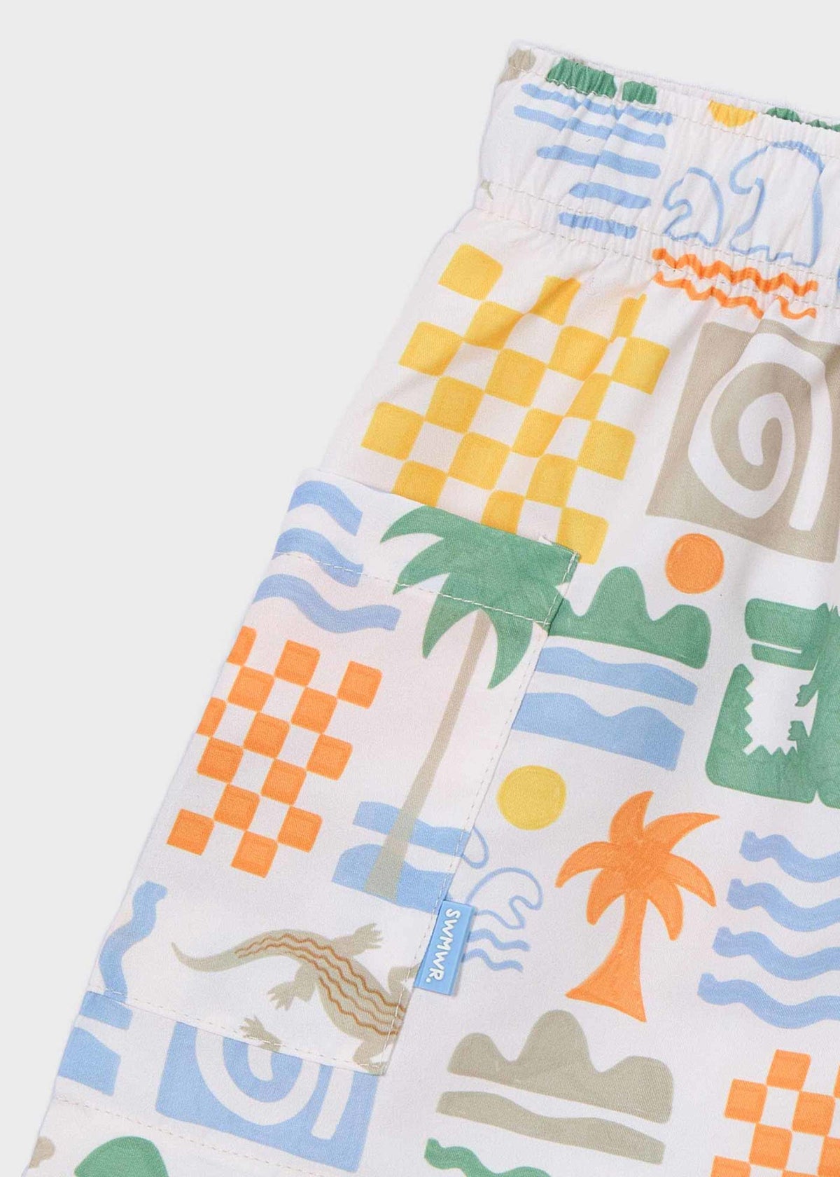 Bermuda-Badeshorts mit Print für Jungen