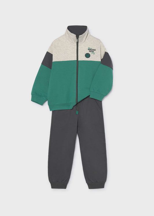 Boys' block-print tracksuit