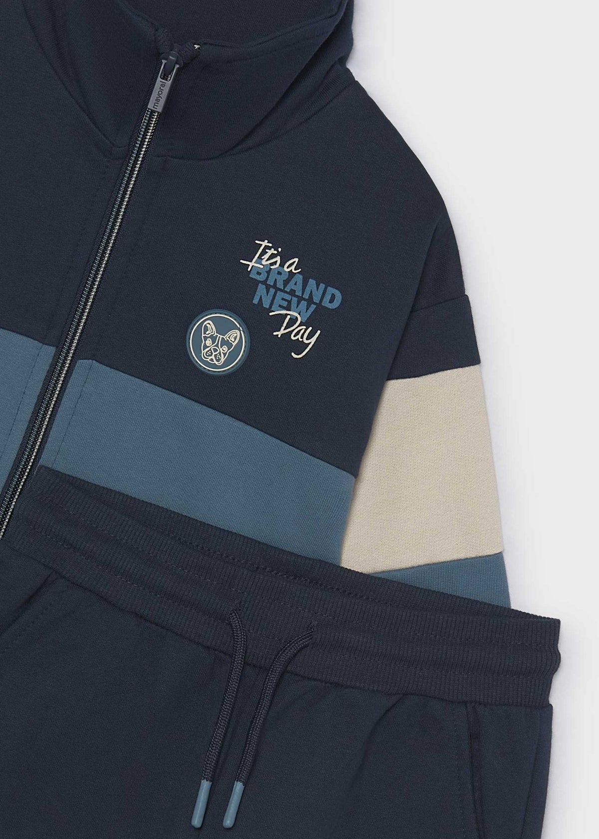 Boys' block-print tracksuit