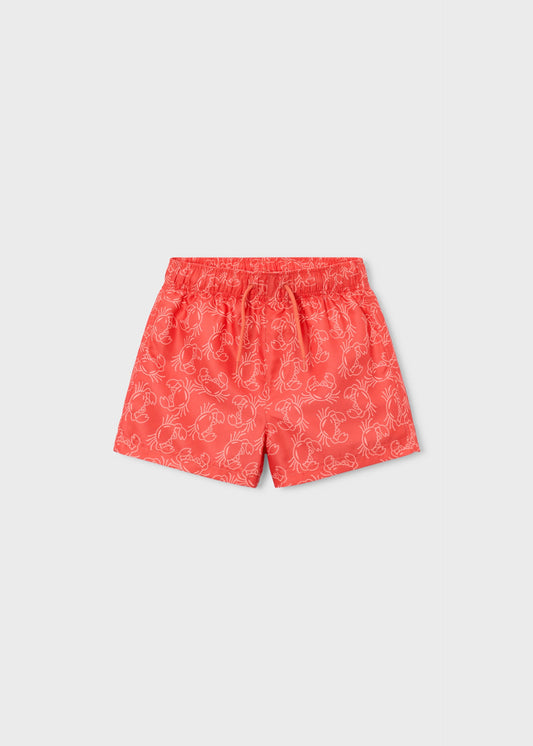 Boys' crab-print swim shorts
