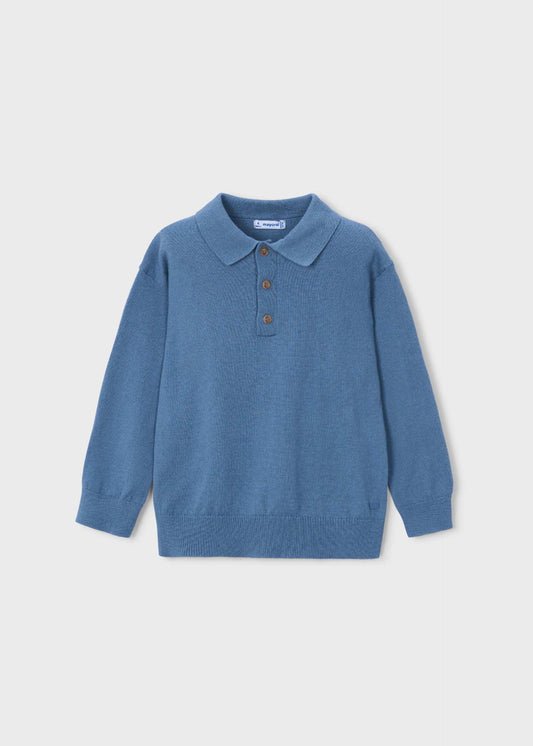 Boys' knitted polo shirt