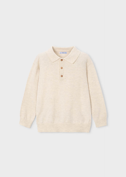 Boys' knitted polo shirt