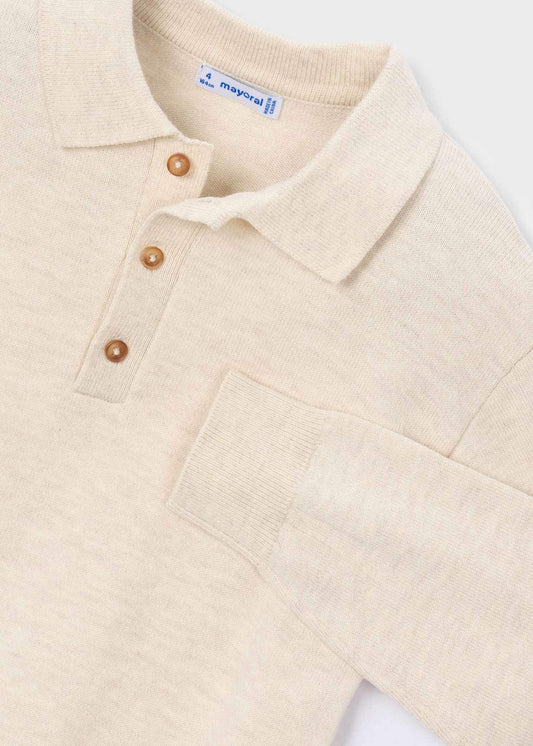 Boys' knitted polo shirt