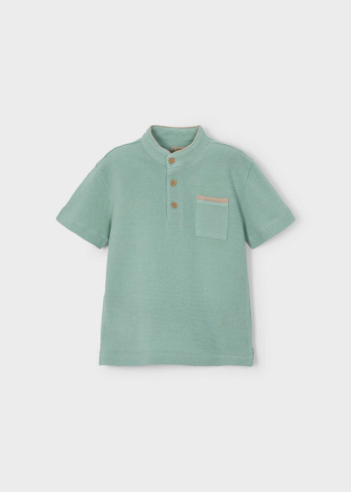 Boy's polo shirt with mandarin collar