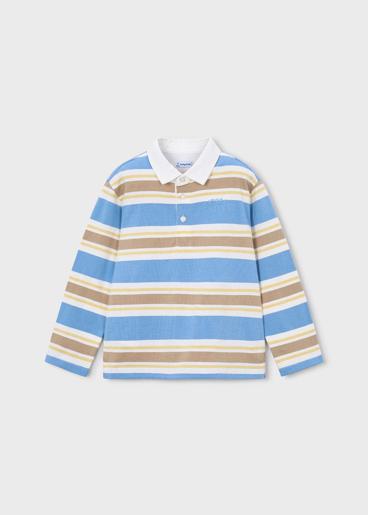 Boys' striped polo shirt