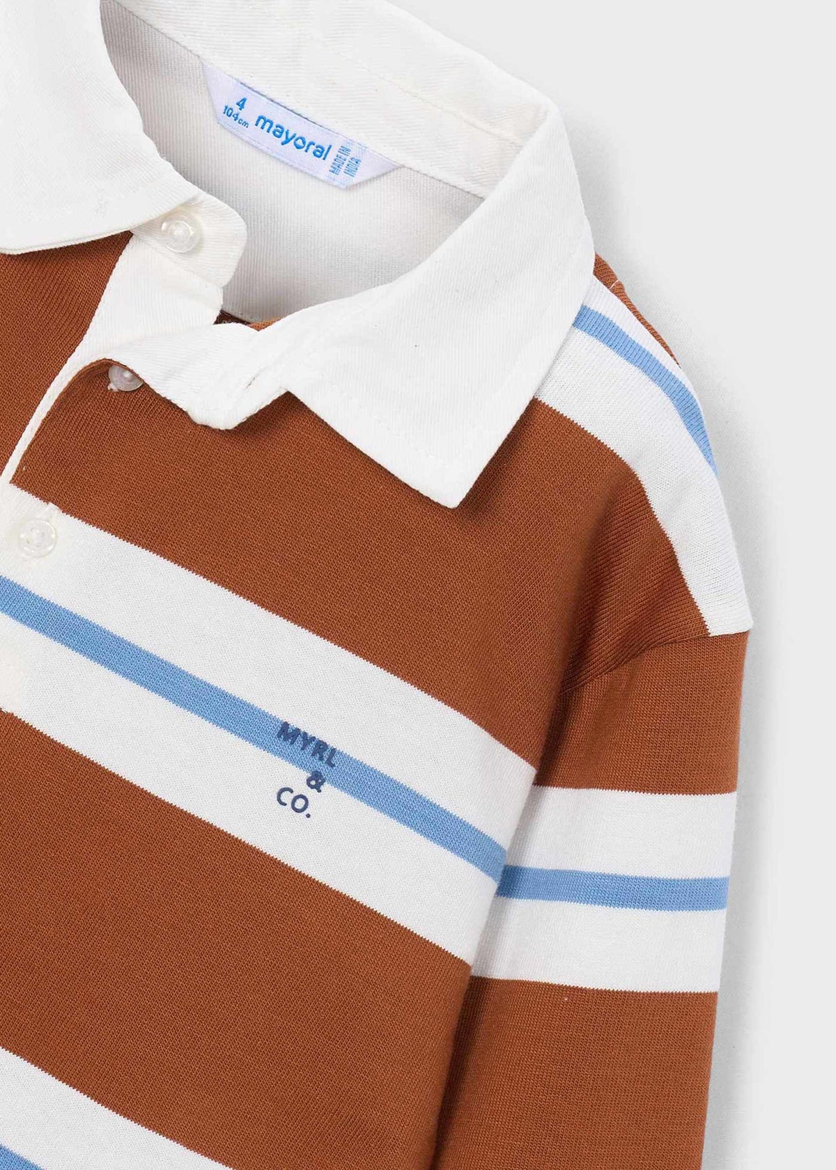 Boys' striped polo shirt