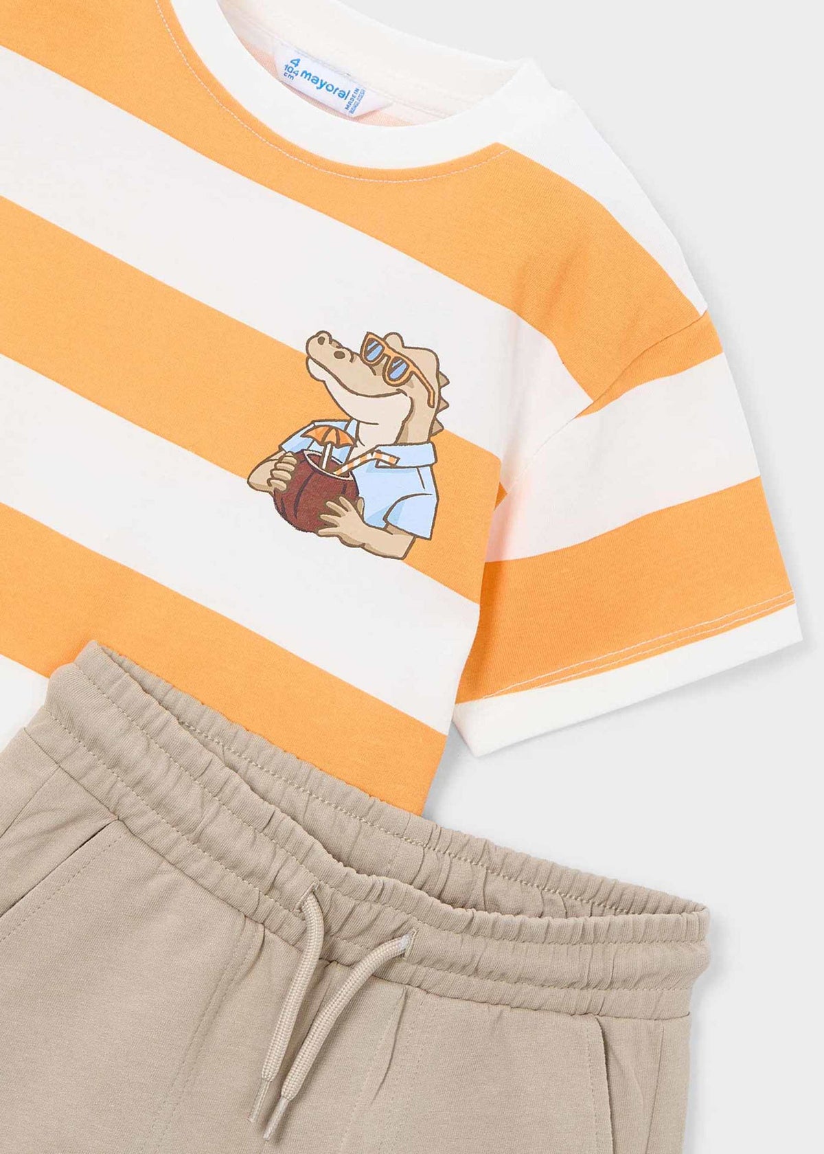Boys' striped trousers and T-shirt set