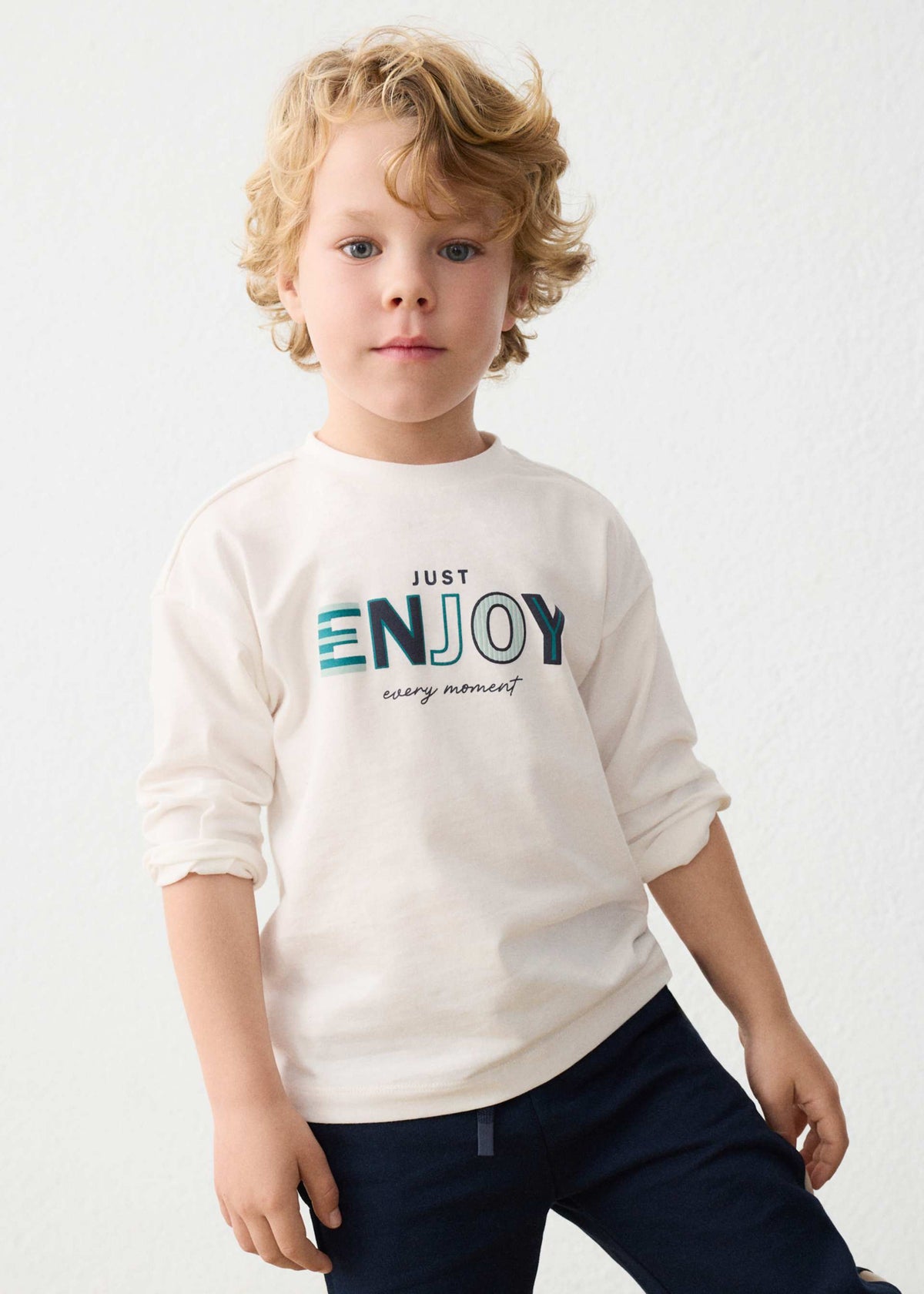 Boys' T-shirt with text