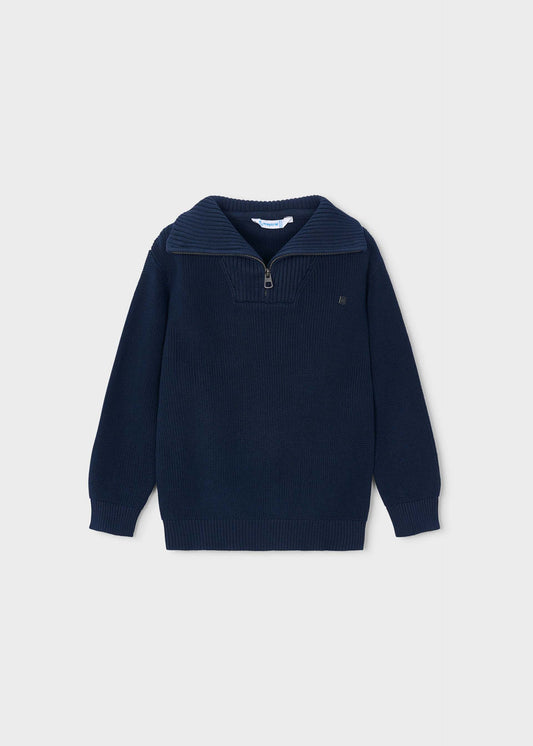 Boys' zip-neck jumper