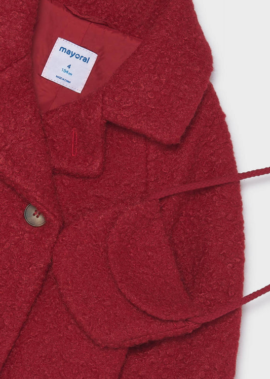 Corduroy coat with handbag for girls