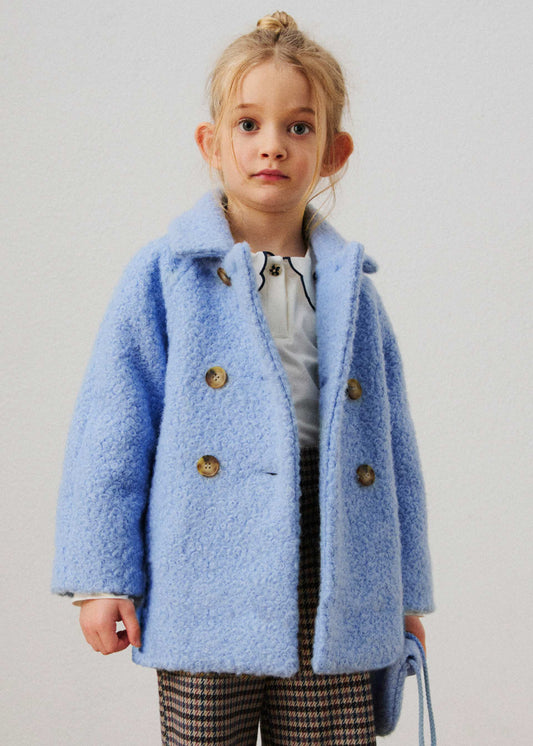 Corduroy coat with handbag for girls