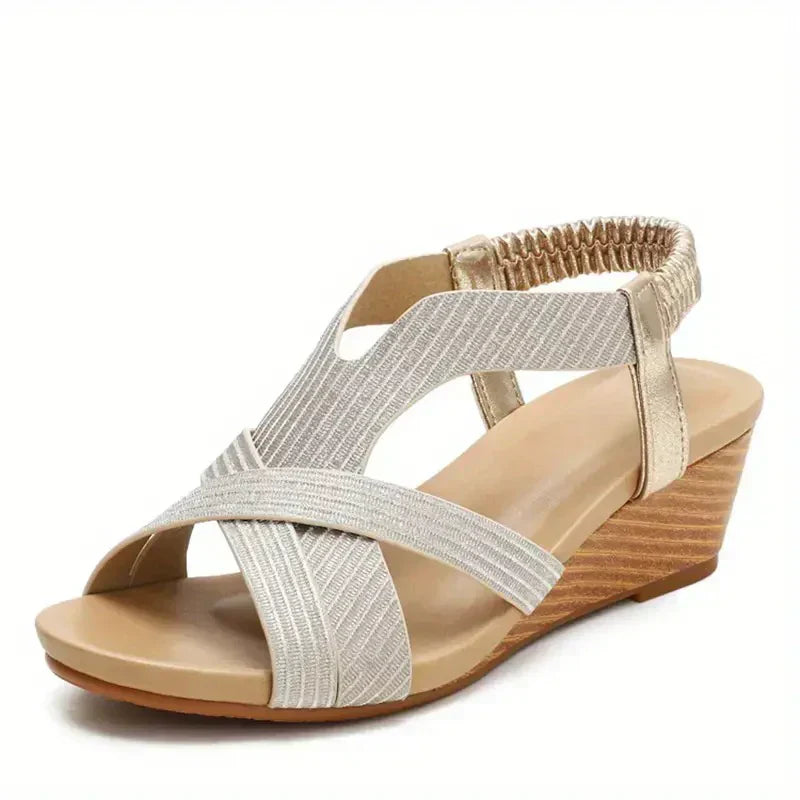 🔥LETZTER AKTIONSTAG 50% RABATT - DAMEN ORTHOPÄDISCHE KEILSANDALEN AUS LEDER MIT PLATEAUSOHLE