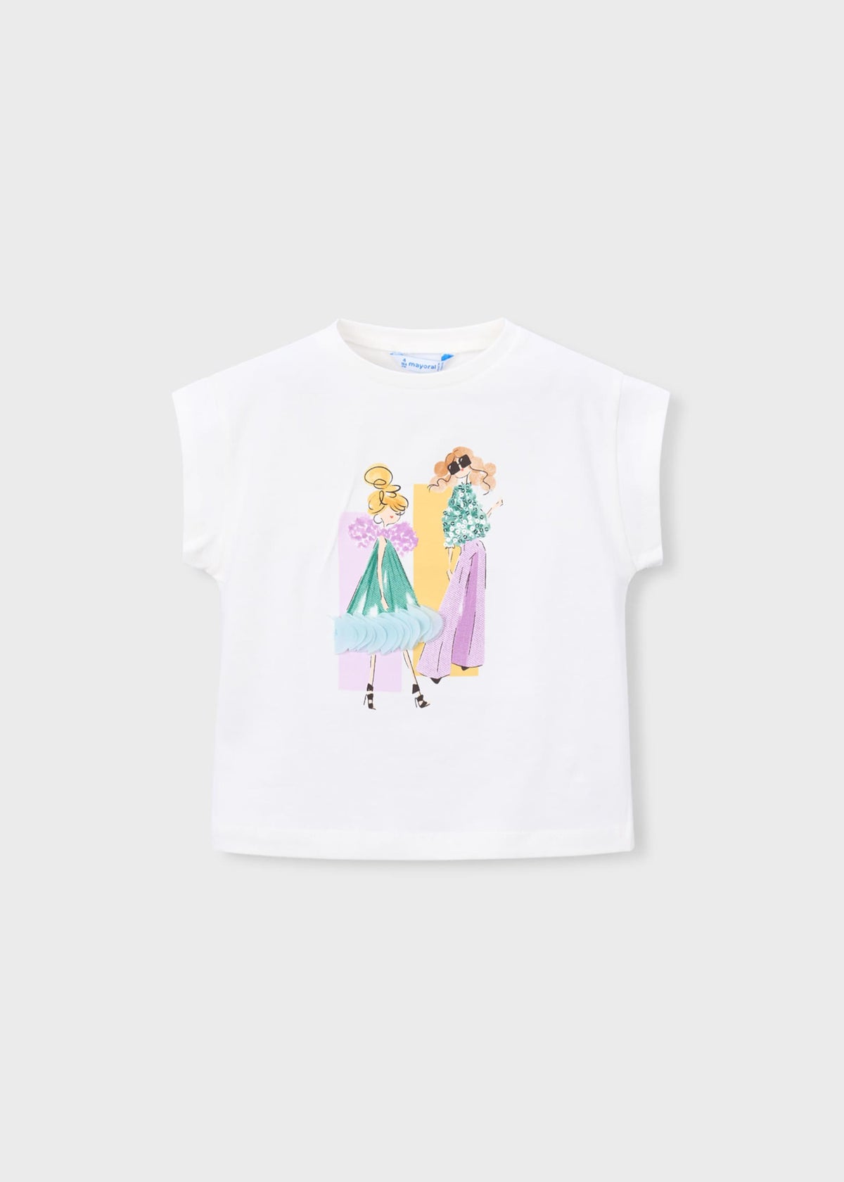 Mädchen-T-Shirt mit Puppen-Aufdruck