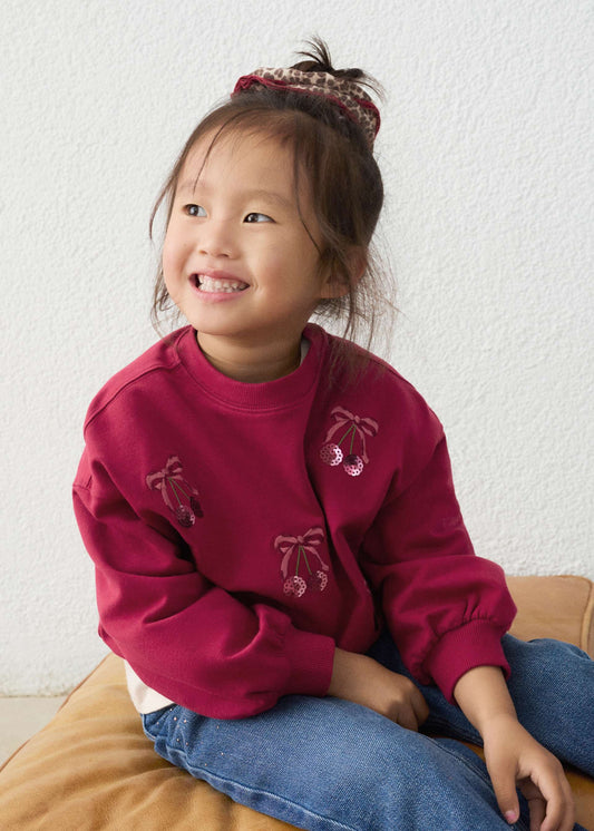 Besticktes Mädchen-Sweatshirt
