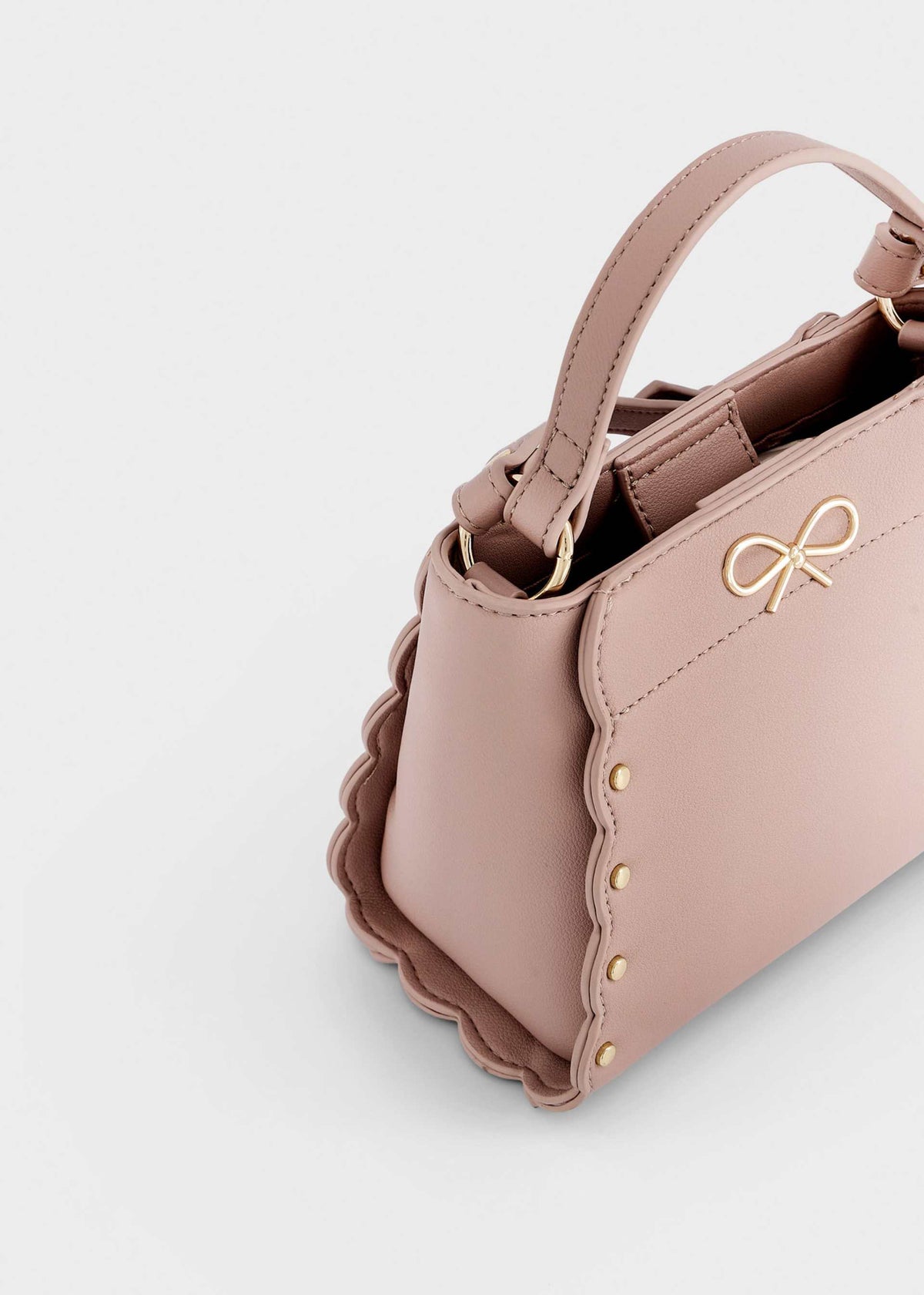 Faux leather bow bag for girls
