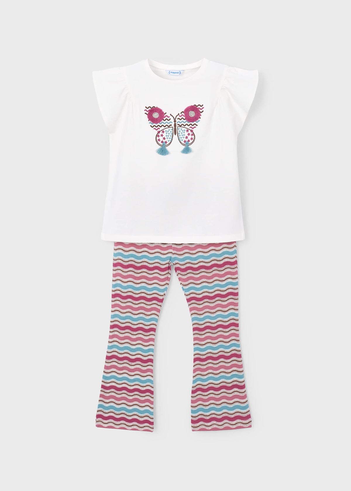Flare leggings and T-shirt set for girls