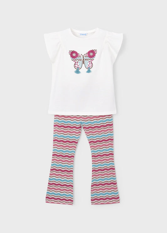 Flare leggings and T-shirt set for girls