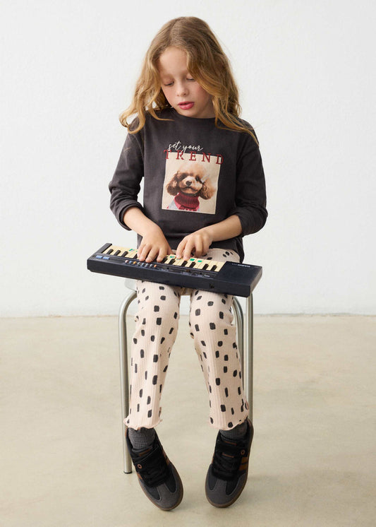 Ausgestellte gerippte Leggings für Mädchen