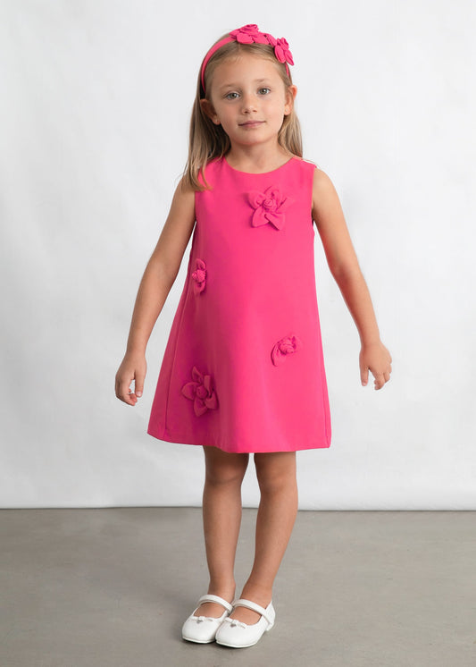 Festliches Mädchenkleid mit Blumenapplikation