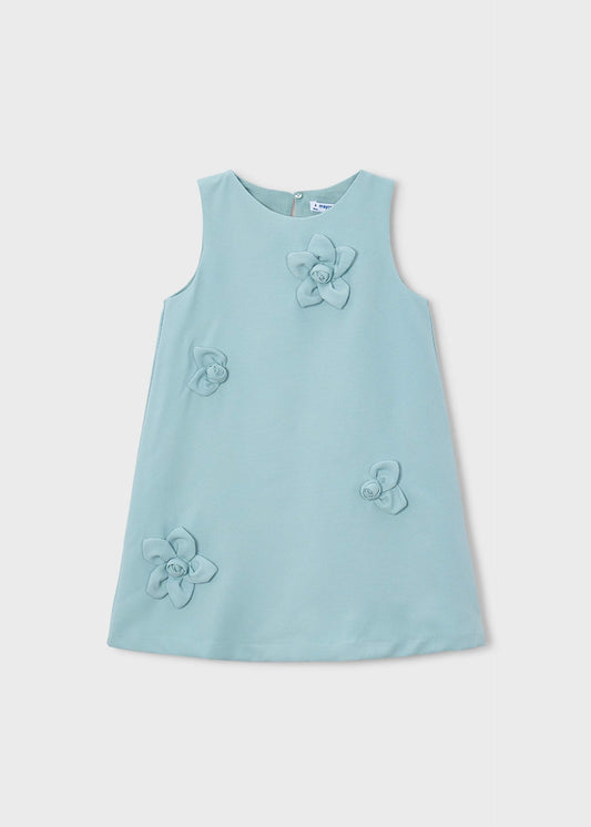 Festliches Mädchenkleid mit Blumenapplikation