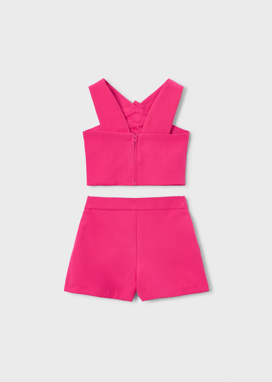 Blumen-Set mit Bermuda-Shorts-Mädchen