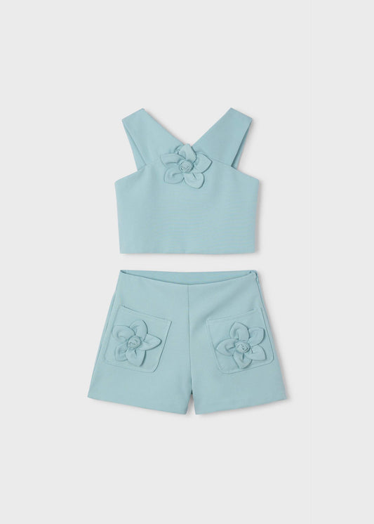 Flower set with Bermuda Shorts girl