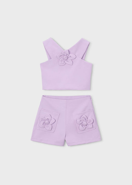 Flower set with Bermuda Shorts girl