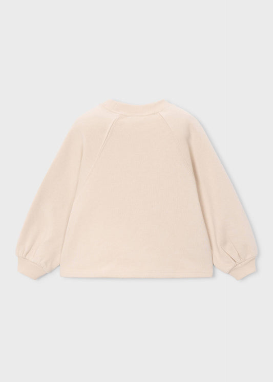 Mädchen-Pullover mit Blumenapplikation