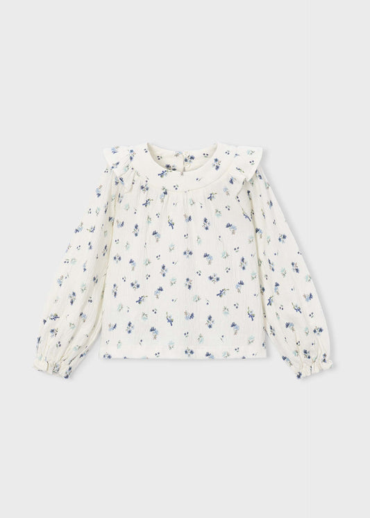 Mädchenbluse mit Bambula-Print