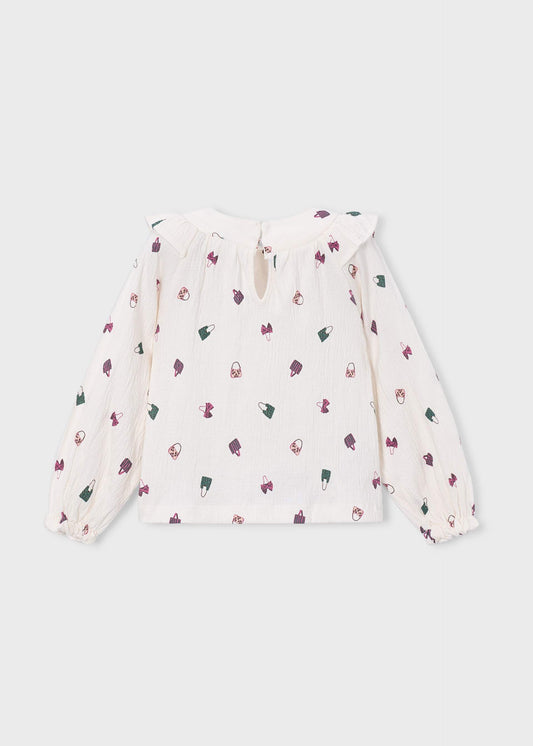 Mädchenbluse mit Bambula-Print